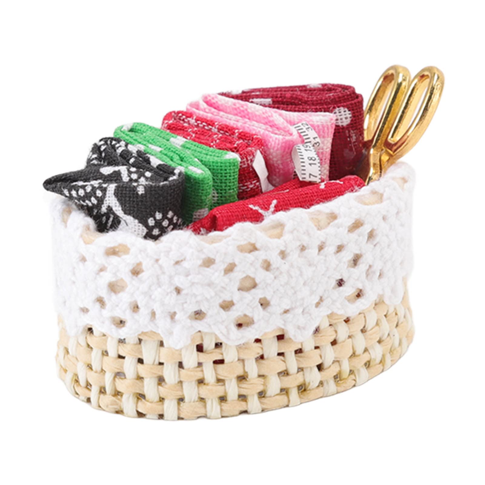 Photo 1 of 1:12 Dollhouse Sewing Kit, Miniature Sewing Kit Multipurpose High Simulation Handcrafted for Dollhouse Accessories