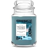 Yankee Candle Winter Night Stars Scented Candle, 22oz Large Jar | Up to 150 Hour Burn Time, Room Filling Fragrance, Long-Last