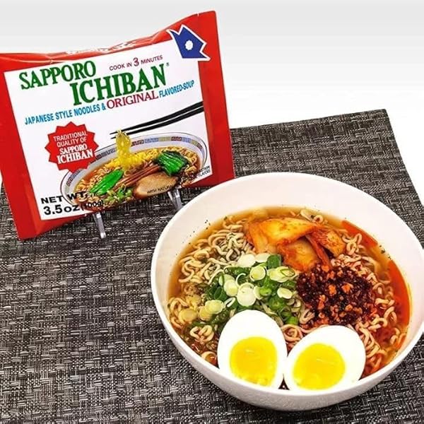 SAPPORO ICHIBAN JAPANESE STYLE NOODLES & ORIGINAL FLAVORED SOUP, 3.5 OZ