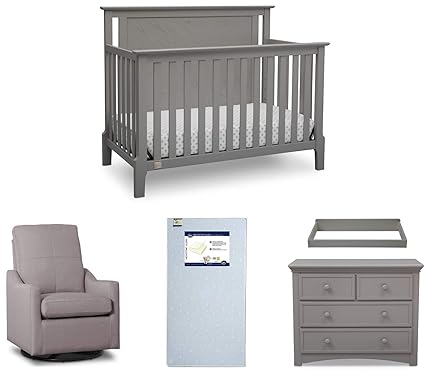 Amazon Com Serta Mid Century Modern 5 Piece Nursery