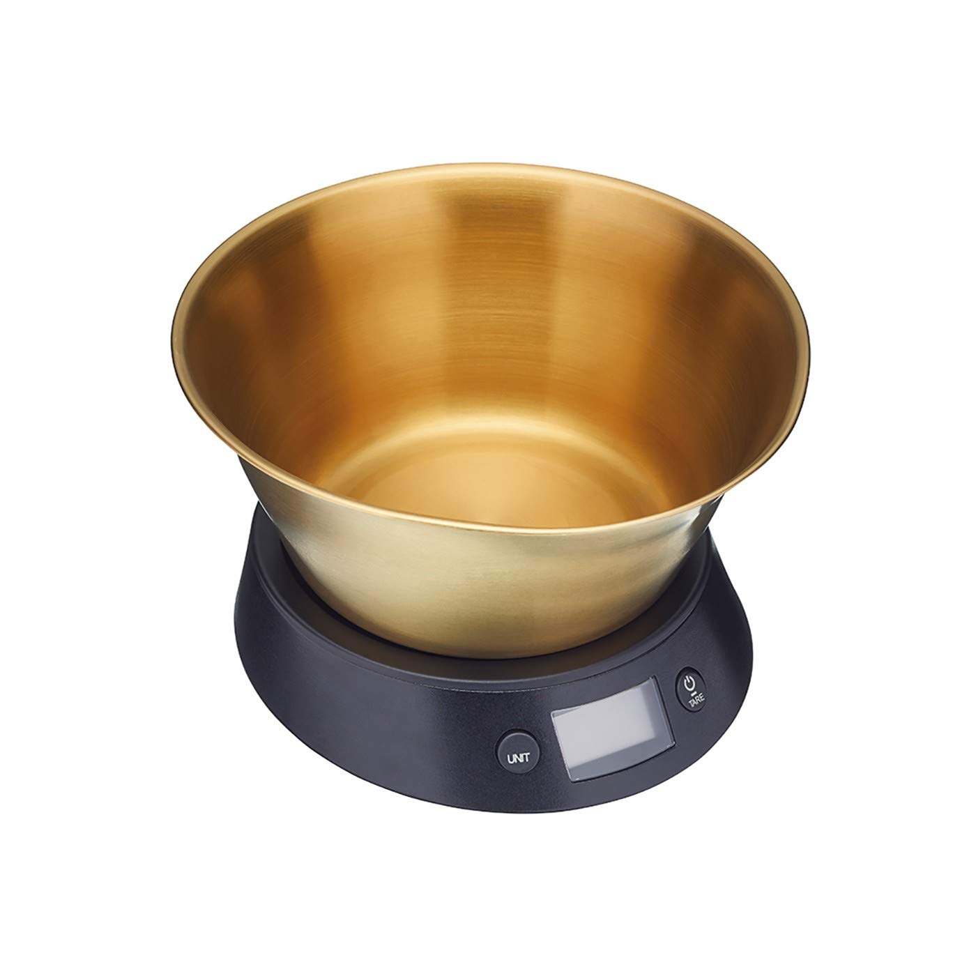 MasterClass Digital Kitchen Scales with Bowl in Gift Box, Brass / Black, 5 kg