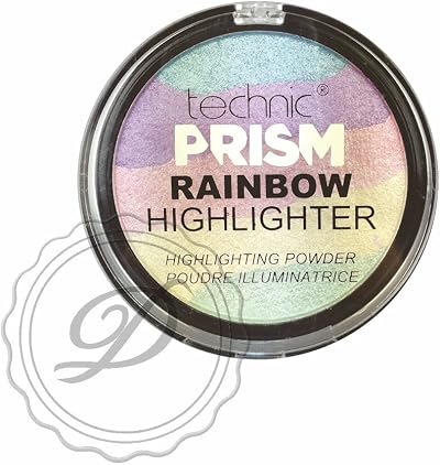 Technic Prism Rainbow Highlighting Powder 6g Baked Pastel Shimmer Cheek Eye