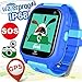 Kids Smart Watch Phone IP68 Waterproof GPS Tracker for Girls Boys Children 2019 New Birthday Holiday Gift Game Toy SIM Watch Camera Pedometer SOS Anti-lost Touch Fitness Tracker for IOS/Android