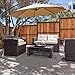 FARLAND Offset Umbrella 10 Ft Cantilever Patio Umbrella Outdoor Market Umbrellas with Cross Base (Beige)