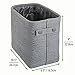 mDesign Fabric Storage Box – Household Storage Basket with Integrated Handles - Perfect for Holding Towels and Bathroom Accessories – Charcoal