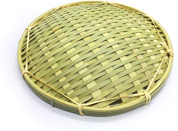 Storage Trays Bamboo Round Fruit Plate Handmade Storage Tray