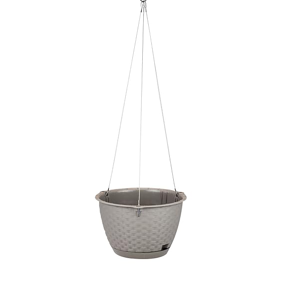 blumenampel mit untersetzer