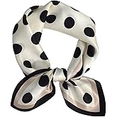 ANDANTINO 100% Pure Mulberry Silk Small Square Scarves -21'' x 21''- Digital Printed Neckerchief –Women Men Lightweight Scarf
