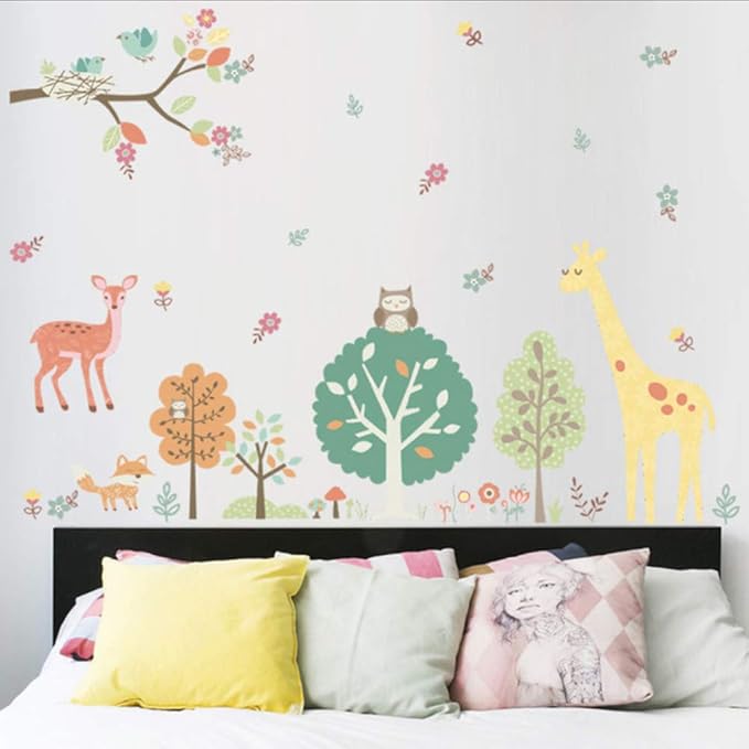 Lglays Animales De Dibujos Animados Etiqueta De La Pared Para