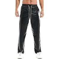 Pantalon Disco Homme Années 70-80 - Métallisé Brillant, Taille à Cordon, Style Baggy Fête - 7