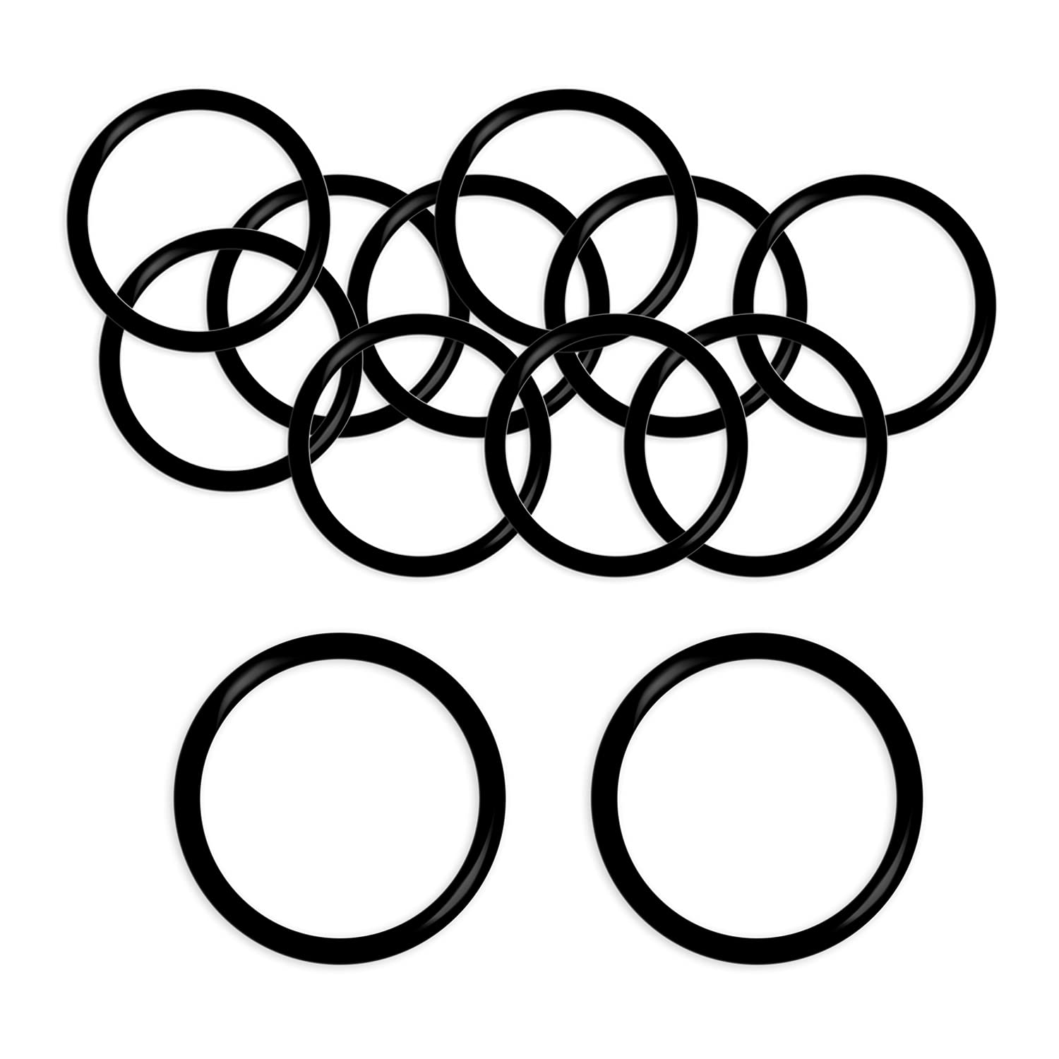Othmro 10 Pcs Nitrile Rubber O-Rings, 60mm OD 50mm ID 5mm Width, Rubber Washers Metric Buna-N Sealing Gasket Rings, Black