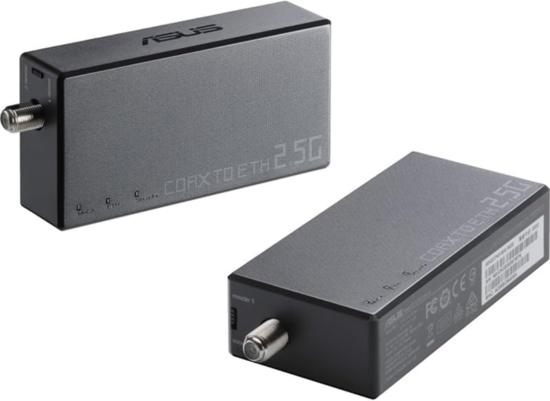 ASUS MA-25 2.5Gbps Ethernet Coax Adapter Starter Kit MoCA 2.5 Mesh Backhaul