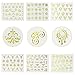 Micropromo 6 Sheets 3D Nail Art Stickers Decals Glitters Gold Decoration Tips Manicure DIY