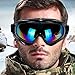 Nine City Ski Goggles Anti-Fog Double Lens Big Spherical Skate Snowmobile Snowboard Goggles (Black)