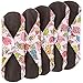 Wegreeco Reusable Menstrual Pads - Soft Cloth Sanitary Pads & Liners - 6 Pack with 1 Mini Wet Bag (Large, Lovely Bird)