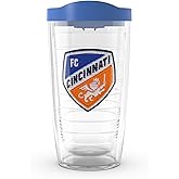 Tervis MLS FC Cincinnati - Primary Logo Made in USA Double Walled Insulated Tumbler Travel Cup Keeps Drinks Cold & Hot, 16oz, Classic