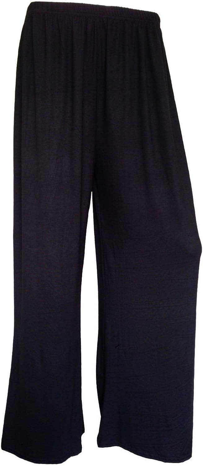 black wide leg trousers size 18