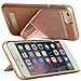 Akiko Stand iPhone 6 6s Case [Origami Series] Ultimate Protection Scratch Proof Soft Interior Leather HardCase with [Foldable 2-Way Stand Feature] for iPhone 6 6s - Retail Packaging - Rose Gold