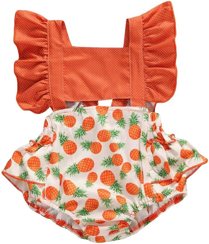 Newborn Baby Girl Romper Jumpsuit Bodysuit Tutu Lace Dress Summer Clothes Outfit with Headband 0-24M