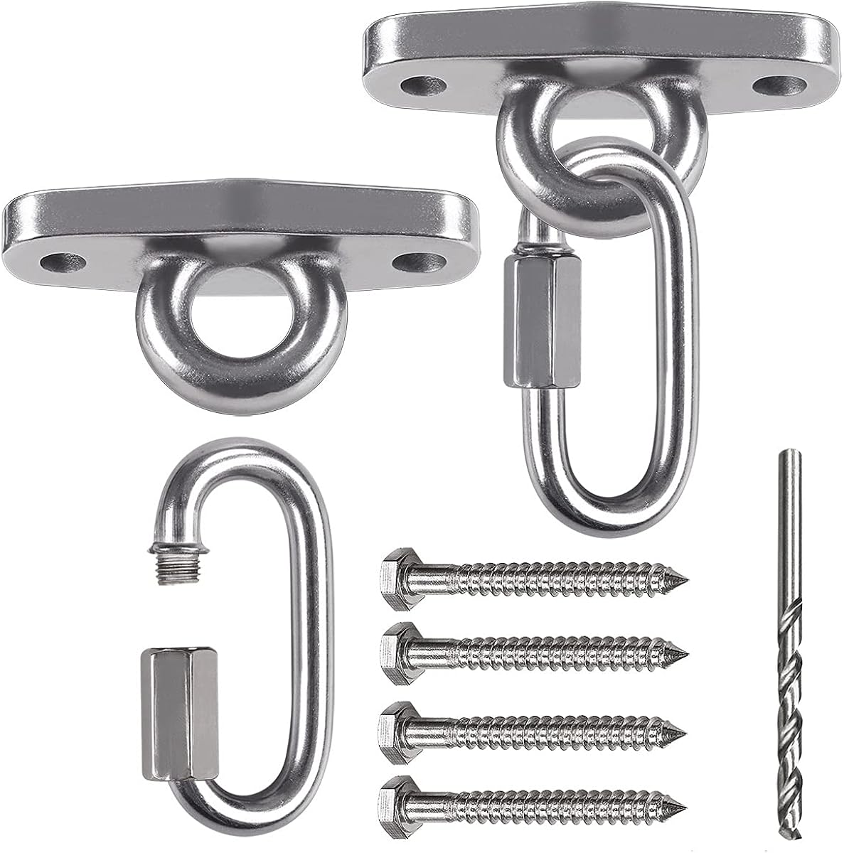 ZGCY 2 Heavy Duty Hanger Stainless Steel AntiRust Yoga seat Hanger Swing Hammock Chair Hanger