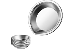 HUBEST 12pcs Stainless Iron Small Round Paint Tray Paint Mixing Palette Tray Painting Color Palette,Mini Metal Watercolor Palette Set Suitable for Mixing of Various pigments,Including Airbrush Paint