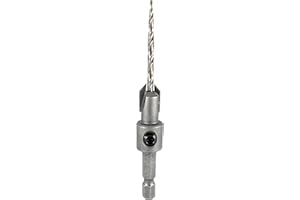FTG USA #4 (7/64") Tungsten Carbide Tipped Countersink Drill Bit with Tapered Drill Bit, 1/4 Inch Quick Change Hex Shank and Allen Wrench