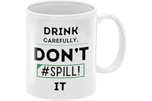 Funny Excel Mug – "Drink Carefully Don’t #SPILL It" – Spreadsheet Lover Coffee Cup, Data Analyst Gift, Dishwasher & Microwave