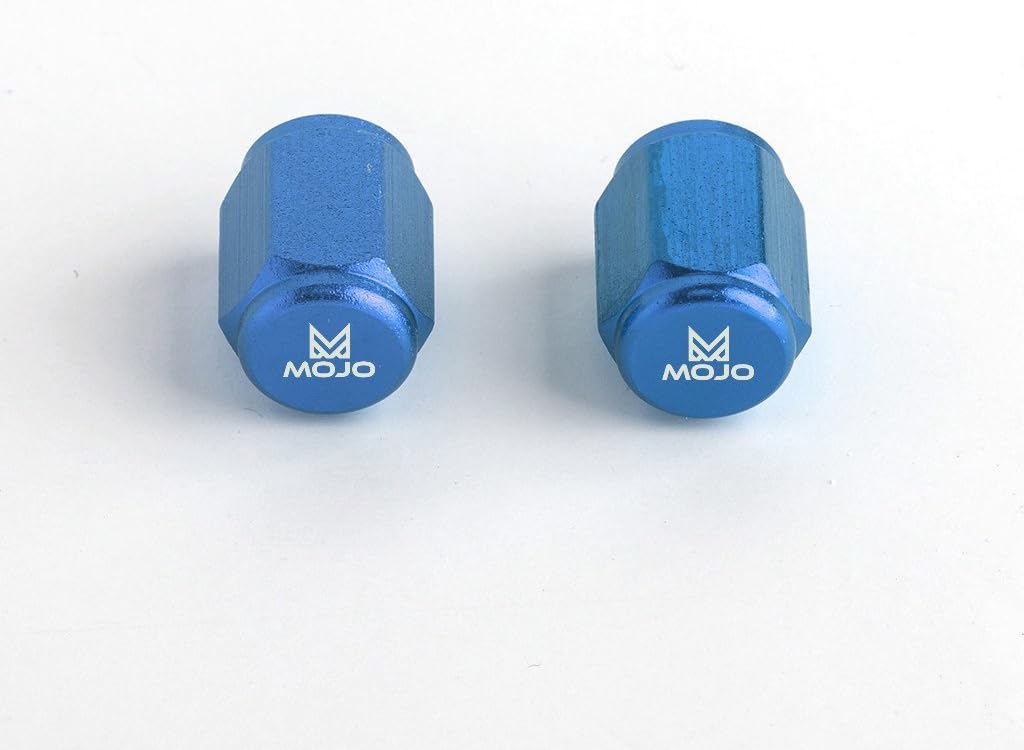 MojoMotoSport Anodized Aluminum Valve Stem Caps (Teal)