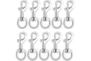 Swivel Snap Hooks, Lucky Goddness 20pcs Metal Heavy Duty Eye Lobster Claw Clasp Multipurpose- Perfect for Spring Pet Buckle, Key Chain for Linking Dog Leash Collar