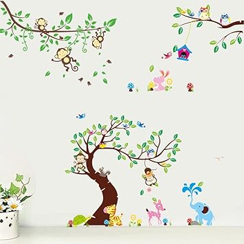 Rainbow Fox Wandtattoo Wandsticker Eule Baum Giraffe L We Kinderzimmer Baby 1214 1205 1017 Amazon De Kuche Haushalt
