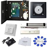 MENGQI-CONTROL TCPIP Based 1 Door QR Code Door Access Control 2D Barcode Reader Door Security Control Kit 600lbs Magnetic Lock 110V Power Supply Box RFID Card/Fob Entrance Phone APP Remotely Open Lock