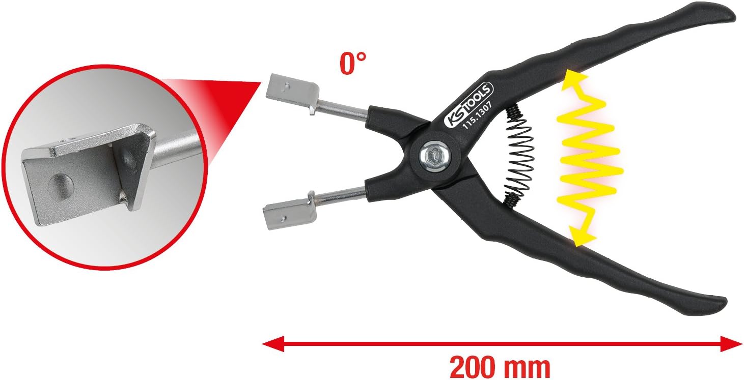 KS Tools 115.1307 Relay pliers-straight, Colour, Size - Image 3