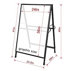 Pionites Heavy Duty Slide-in Folding A Frame Sign