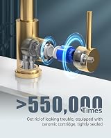 APPASO Gold Kitchen Tap with Pull Out Spray 3 Modes 360° Swivel view 5