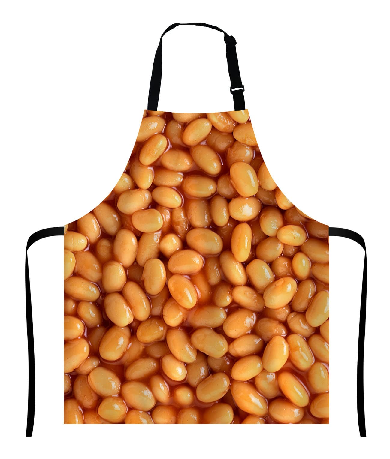 Wasach Funny Baking Apron Baked Beans and Novelty Cooking Chef Present For Men and Womens Baking Present Full BBQ Grilling Kitchen
