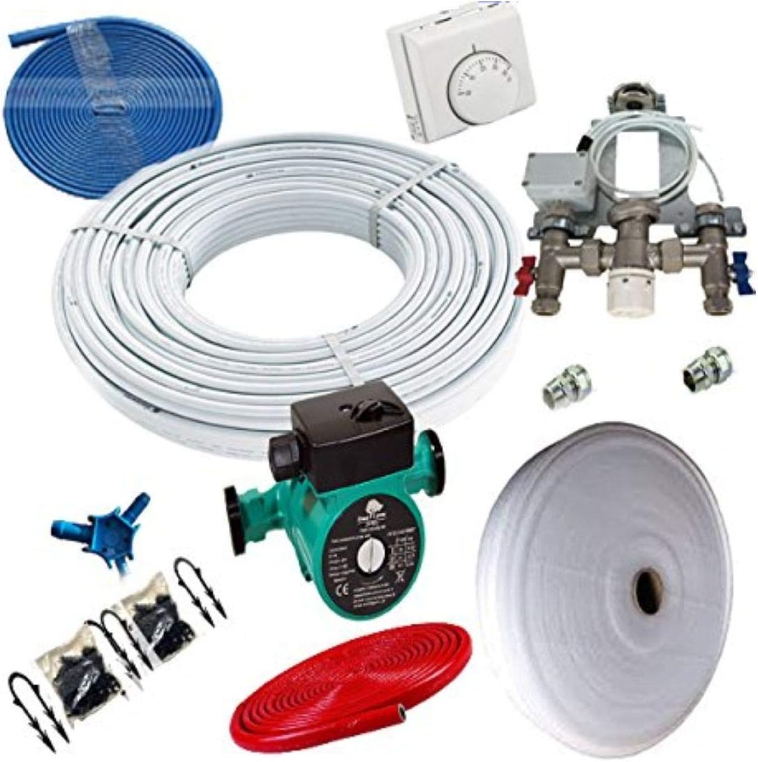 Water UNDERFLOOR Heating KIT 1PORT Manifold Single Zone for 20SQM