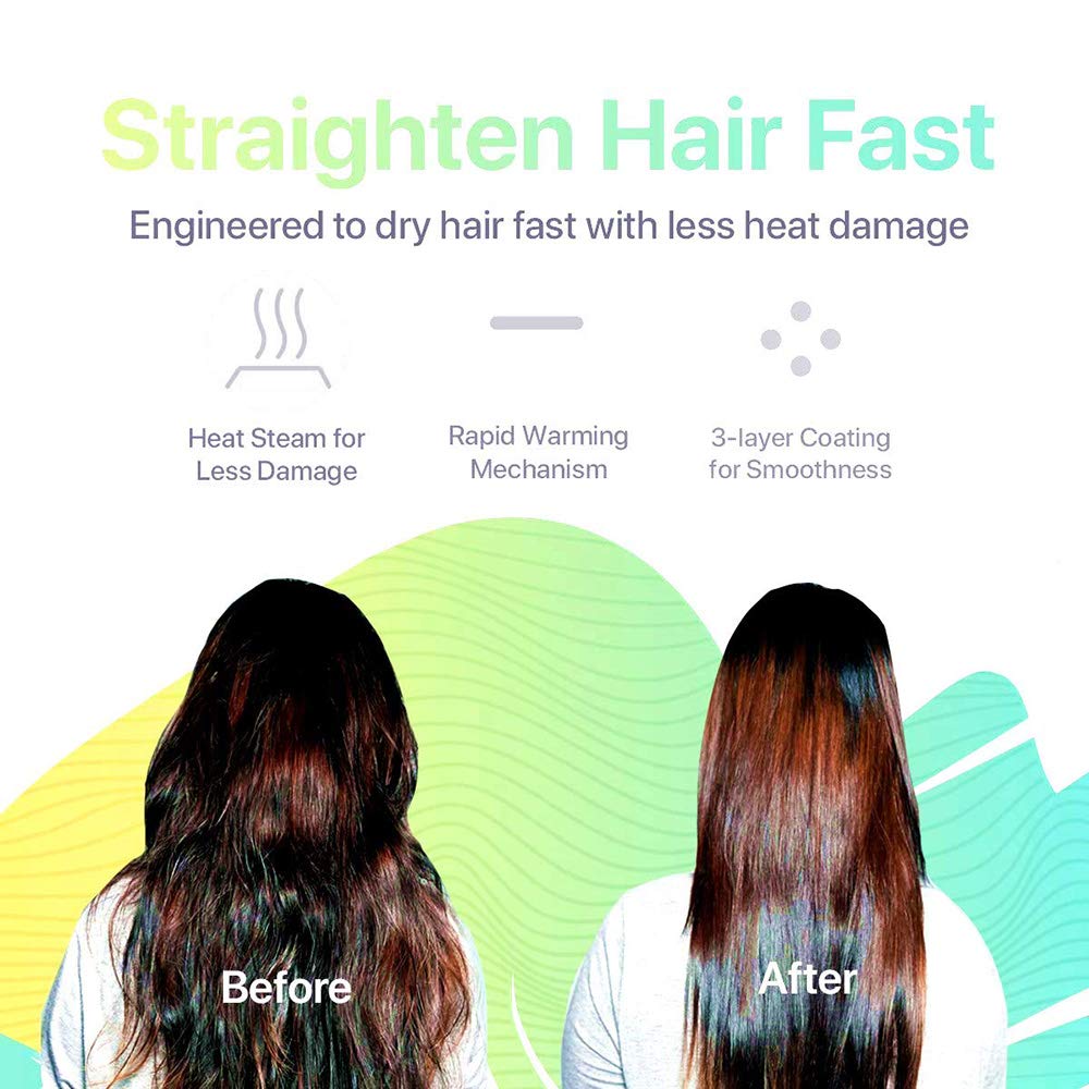 Dekugaa Hair Dryer Brush, Hot Air Brush, Hair Dryer & Volumizer 3 in 1 Upgrade Feature Anti-scald Negative Ion Hair Straightener Brush with Smooth Frizz and Ionic Technology : Beauty