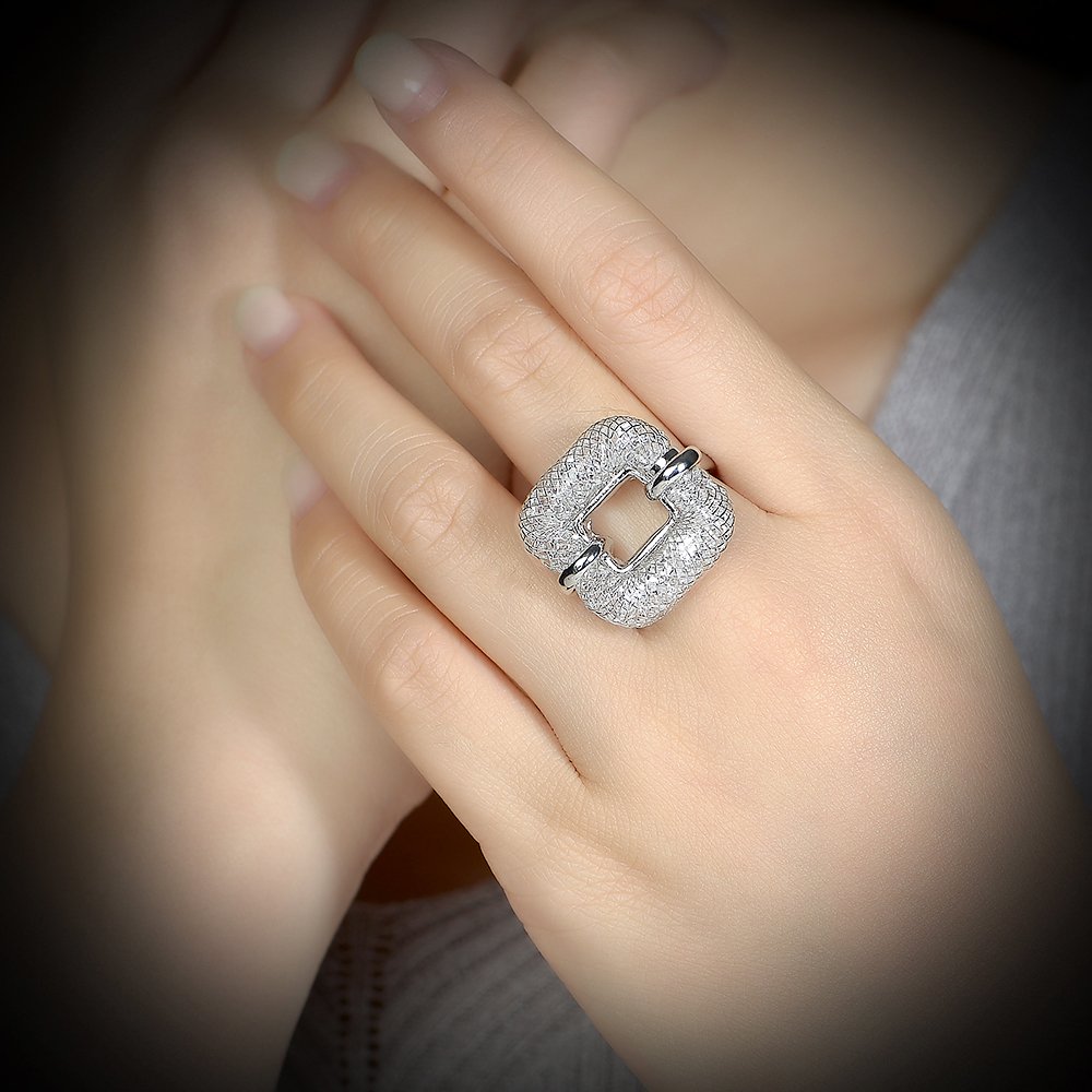 mytysun Grand Anneau Bague pour Femme en Swarovski Elements Bagues de déclaration pour Dames Femmes Vintage Bagues Bague Large en Cristal Cadeaux …