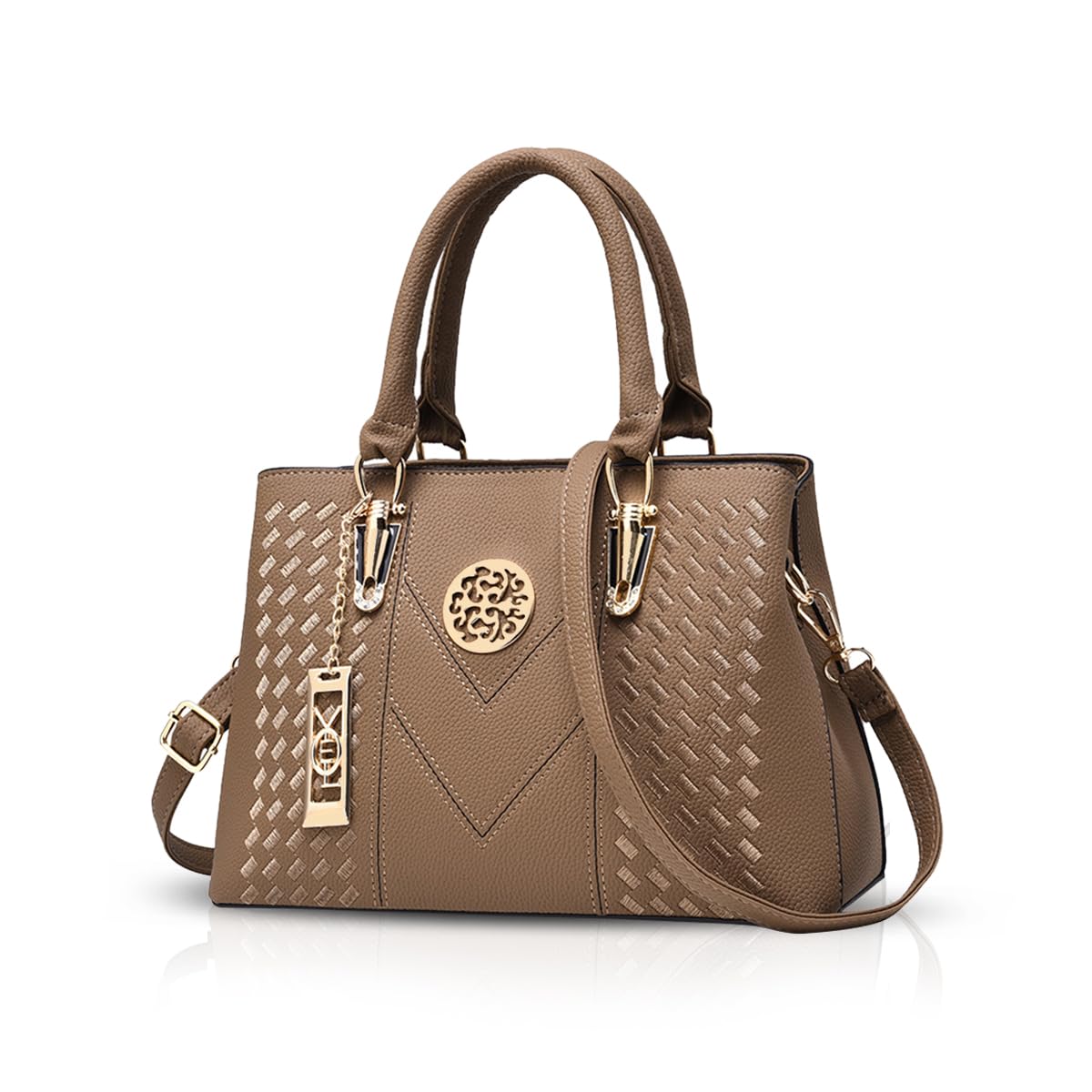 NICOLE&DORIS Women Handbags Fashion Top Handles Bags Elegant Shoulder Bags for women classic Handbags Shopper Ladies Crossbody Bag Khaki