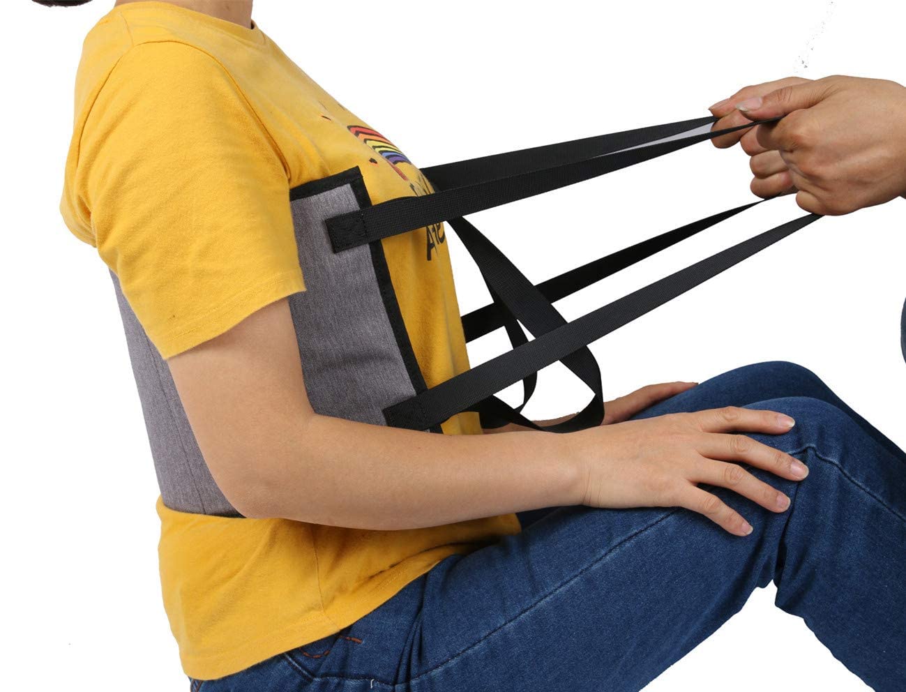 Kangwell Transfer Belt for Seniors,Heavy Duty Transfer Sling for Movement, Stand Assist Sling Weight, Quicker Easier Safer Transfers & Toileting (Grey)