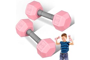 Toyvian 2pcs Kids Dumbbells Set Mini Silicone Dumbbells for Children Toddler Weights Gym Exercise Kindergarten Fitness Toys, 