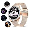 Yocuby Smartwatch, voor dames, stijlvol, 1,1 inch, volledig touchscreen, fitnesshorloge met IP68 waterdicht/vrouwelijk…