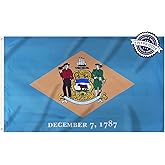 Flagolden Delaware State Flag 3x5 Feet Outdoor Double Sided 3 Ply Polyester DE Delaware Flags with 2 Brass Grommets