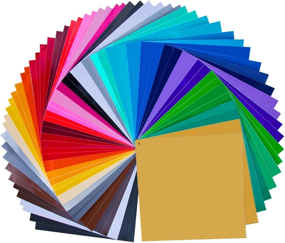 32 Colour 68 Pack 12” X 12” Premium Permanent Self Adhesive Vinyl