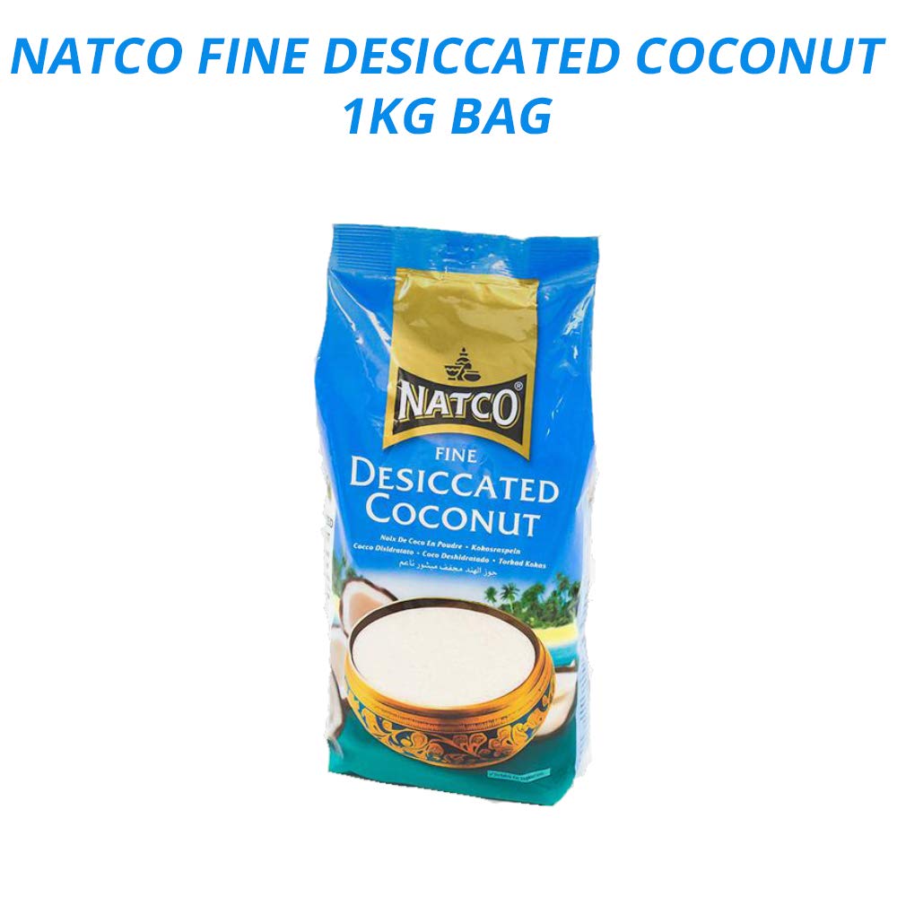 Natco Fine Desiccated Coconut | Finely Shredded Coconut Flesh | Add Delicious Taste & Texture | Perfect for Curries | Vegan | Vitamins & Minerals | Make Healthy Energy Balls & Flapjacks | 1KG Bag