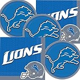 Detroit Lions NFL Football Team Logo Plates And Napkins Serves 16