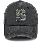 Tdopsxyxw Initial Letter A-Z Hats for Men Women, Adjustable Print Cotton Baseball Cap