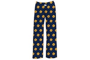 BRIEF INSANITY Lucky Clover Pajama Lounge Pants - Navy & Gold Shamrock Irish Fashion Mens Womens Loungewear Pajama Pants