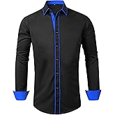 SWISSWELL Dress Shirt for Mens Long Sleeve Casual Button Down Shirts Wrinkle-Free Button Up Shirt