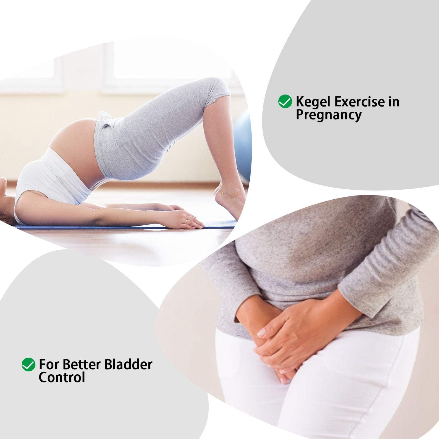 Kegel Exercise Ball for Women Tightening, Pelvic Floor Muscles Strengthening and Bladder Control Improvement | Silicone Ben Wa Ball for Beginners and The Advanced with Interactive Shaking: Health & Personal Care